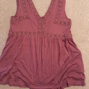 Magenta v-neck tank top